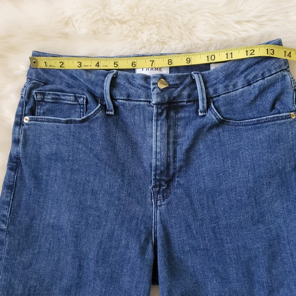Frame Le Crop Mini Boot Jeans In Kinley Wash Size 29 SHORT - Picture 8 of 12